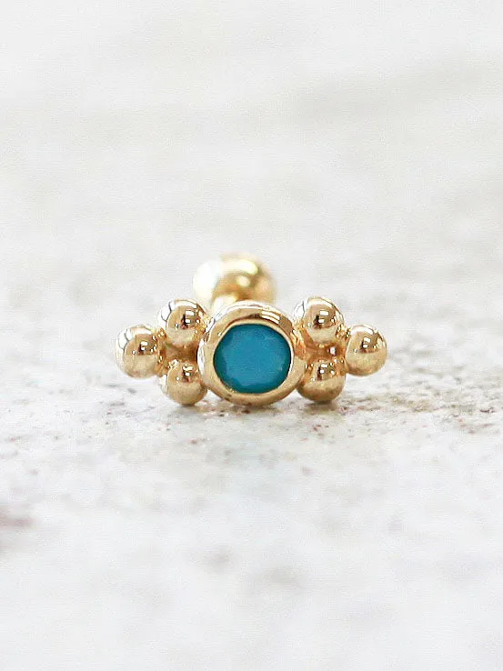 MinimalBijoux 14K Gold Double bohemian Cartilage earring 18g16g Earrings