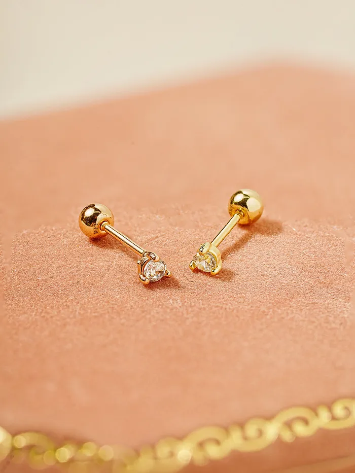 MinimalBijoux 14K Gold Simple Point Cubic Cartilage Earring 20G Earrings