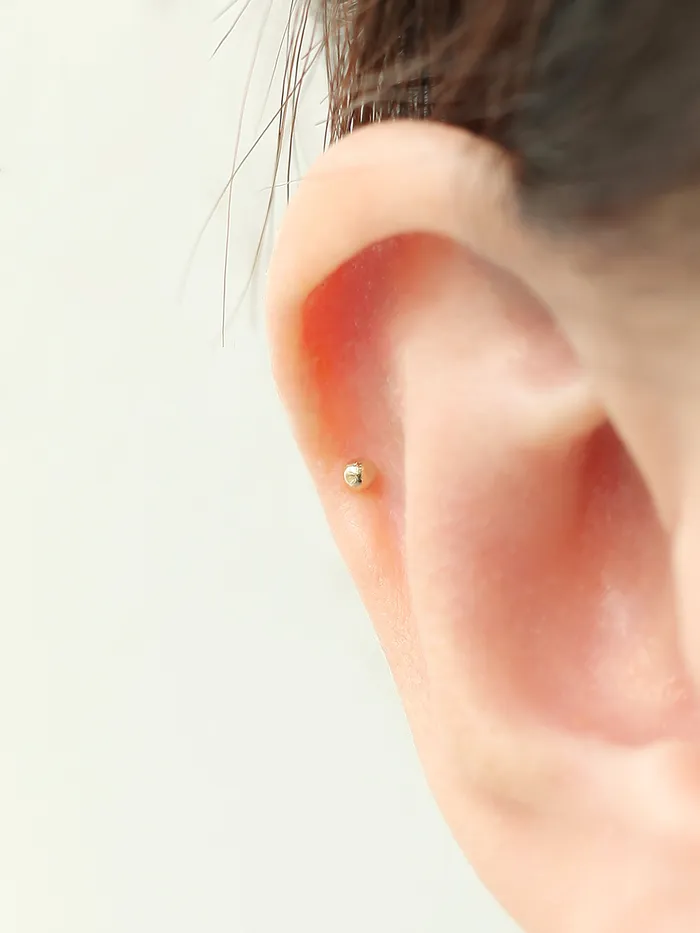 MinimalBijoux Earrings 14K Gold 2mm 25mm ball Cartilage Earring 20g