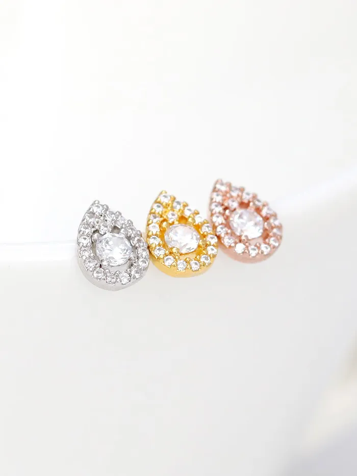 MinimalBijoux Earrings Classic Teardrop CZ Cartilage Earring