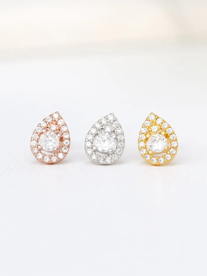 MinimalBijoux Earrings Classic Teardrop CZ Cartilage Earring