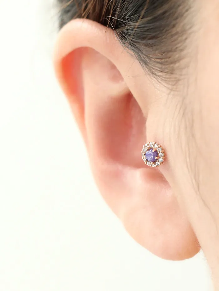 MinimalBijoux PreStyled Sets 14K Gold Candy Cubic Labret Piercing 18G16G