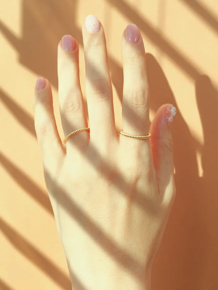 MinimalBijoux Rings 14K 18K Gold Twist Layered Ring