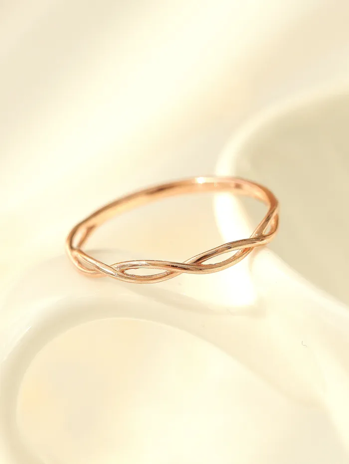 MinimalBijoux Rings 14K 18K Gold Twist Ring