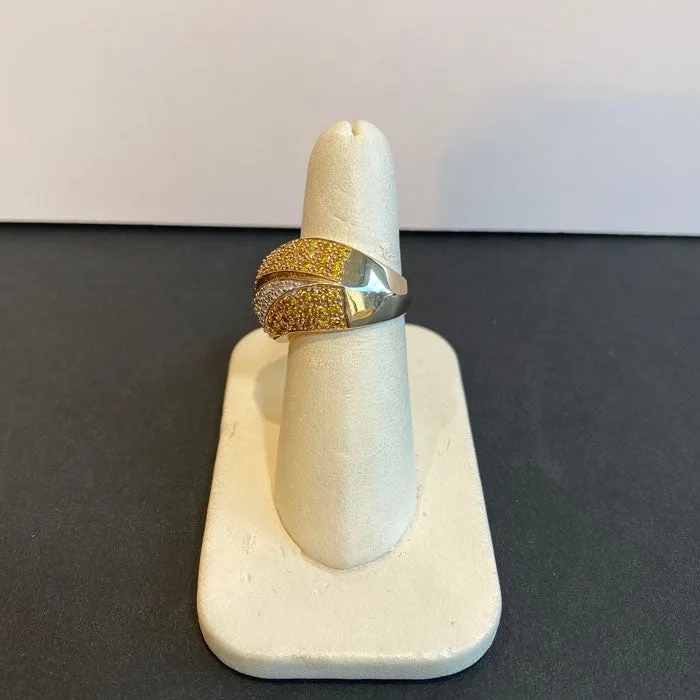 Moriartys Gem Art Rings 14K Yellow Gold and Diamond Ring 130 Carats