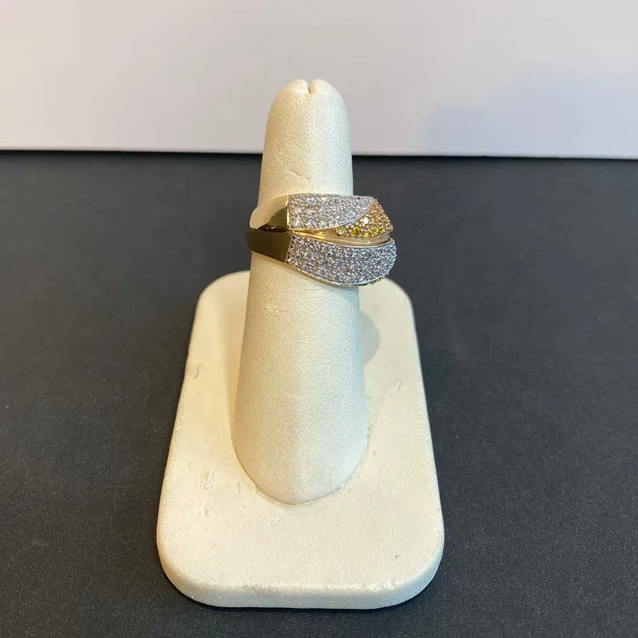 Moriartys Gem Art Rings 14K Yellow Gold and Diamond Ring 130 Carats