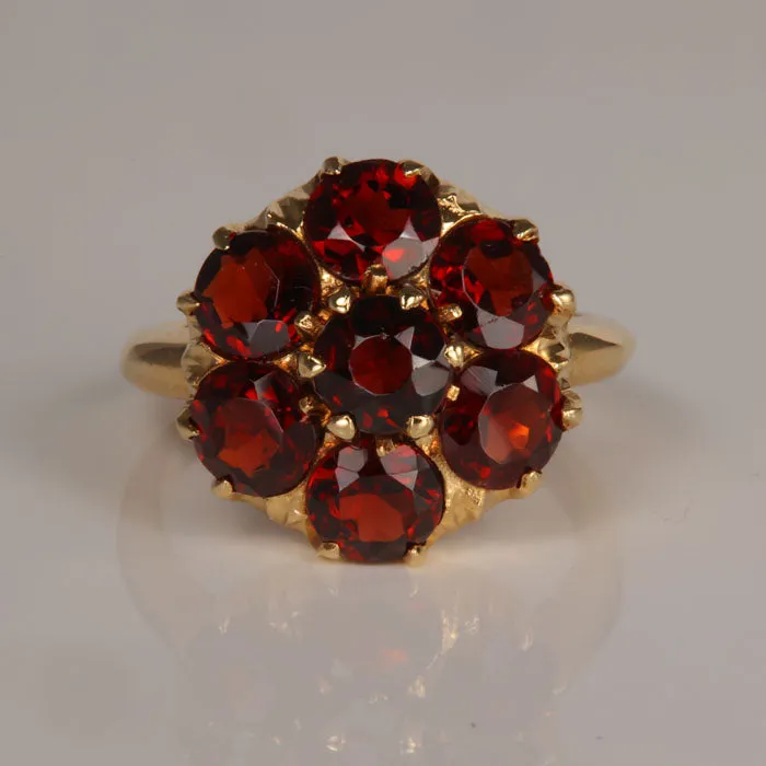 Moriartys Gem Art Rings 14K Yellow Gold Garnet Ring 550 Carats