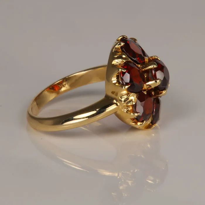 Moriartys Gem Art Rings 14K Yellow Gold Garnet Ring 550 Carats