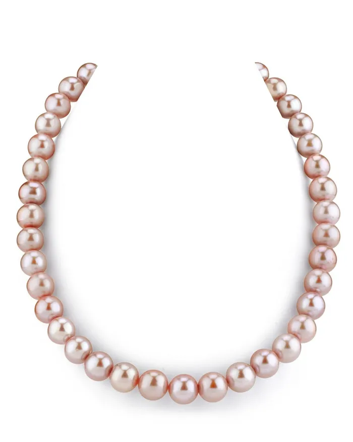 Necklaces 105115mm Pink Freshwater Pearl Necklace AAAA Quality SPT
