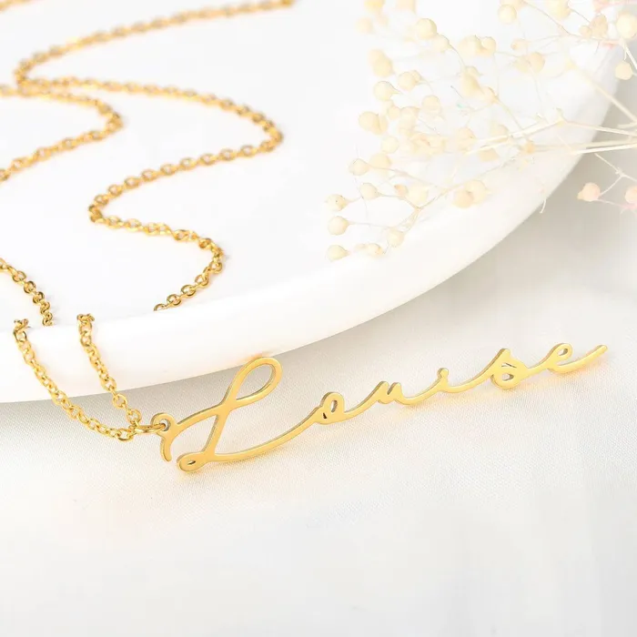 Necklaces Mabel Love Boutique Personalized Handwriting Necklace