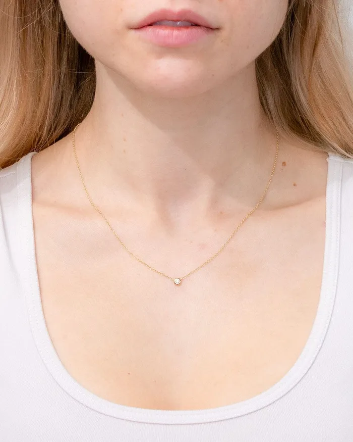 Necklaces Princess Bride Diamonds 005ct Diamond Bezel Necklace 14k Yellow Gold Necklaces Princess Bride Diamonds 005ct Diamond Bezel Necklace 14k Yellow Gold