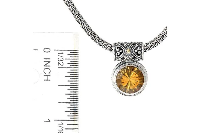Necklaces Samuel B Droplet Necklace Green Amethyst