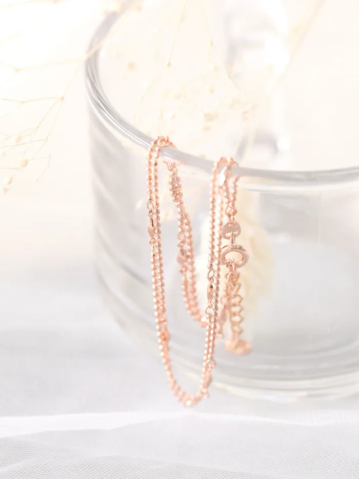 PreStyled Sets MinimalBijoux 14K Gold Cutting Ball Layered Anklet