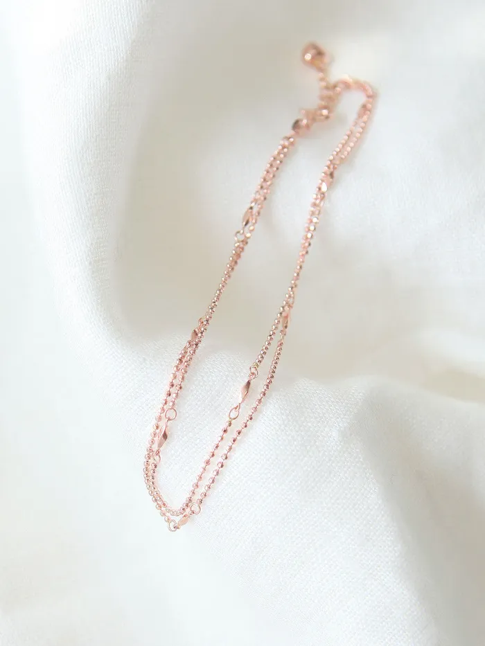 PreStyled Sets MinimalBijoux 14K Gold Cutting Ball Layered Anklet