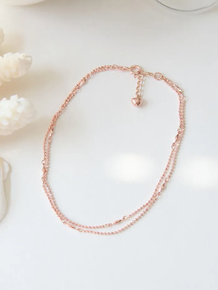 PreStyled Sets MinimalBijoux 14K Gold Cutting Ball Layered Anklet