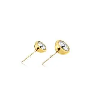 PreStyled Sets Tulsa Body Jewelry Bezel CZ Gold Titanium Threadless End