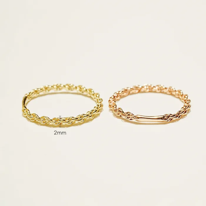 Rings MinimalBijoux 14K 18K Twist Chain Ring