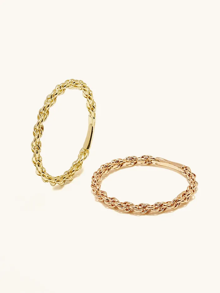 Rings MinimalBijoux 14K 18K Twist Chain Ring