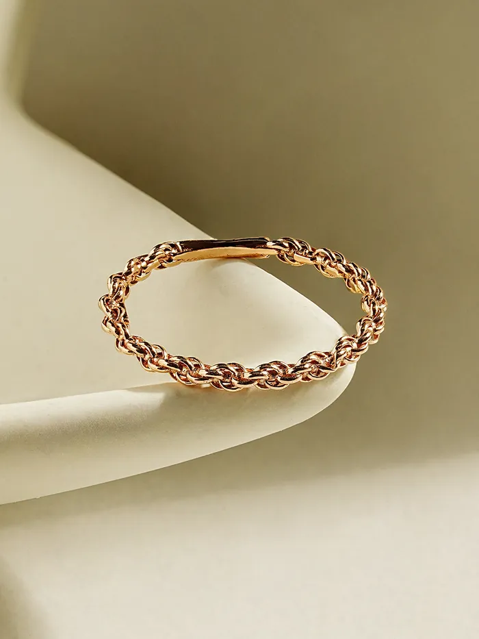 Rings MinimalBijoux 14K 18K Twist Chain Ring