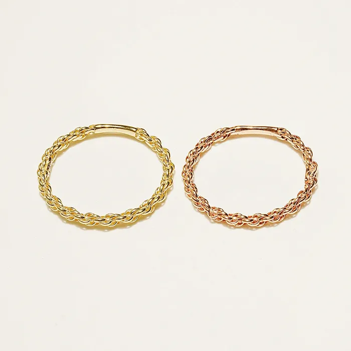 Rings MinimalBijoux 14K 18K Twist Chain Ring