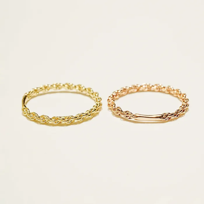 Rings MinimalBijoux 14K 18K Twist Chain Ring