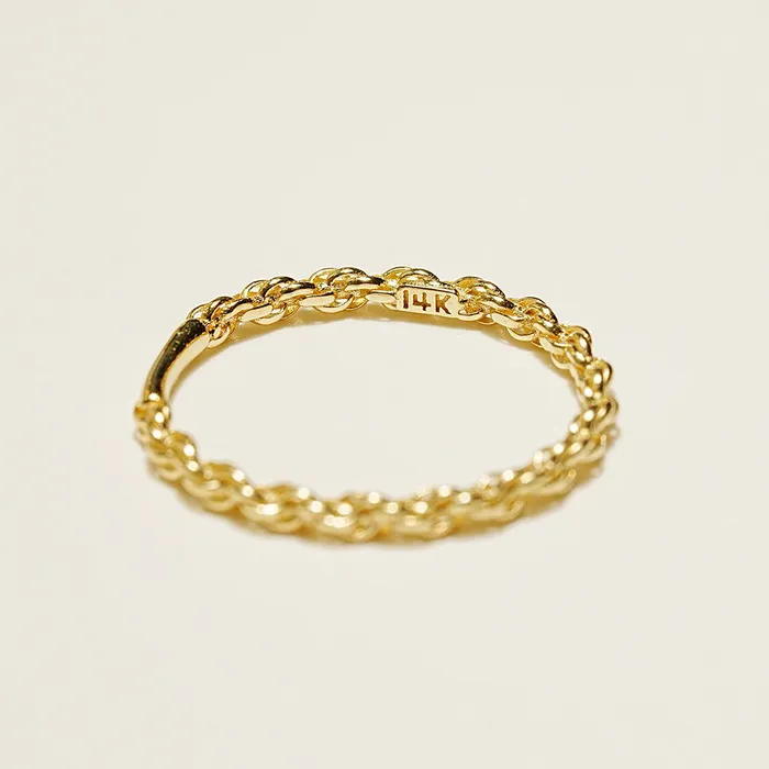 Rings MinimalBijoux 14K 18K Twist Chain Ring