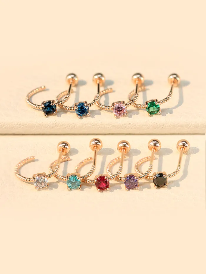 Rings MinimalBijoux 14K Gold Simple Cubic Half Ring Cartilage Earring 20G18G16G Rings MinimalBijoux 14K Gold Simple Cubic Half Ring Cartilage Earring 20G18G16G