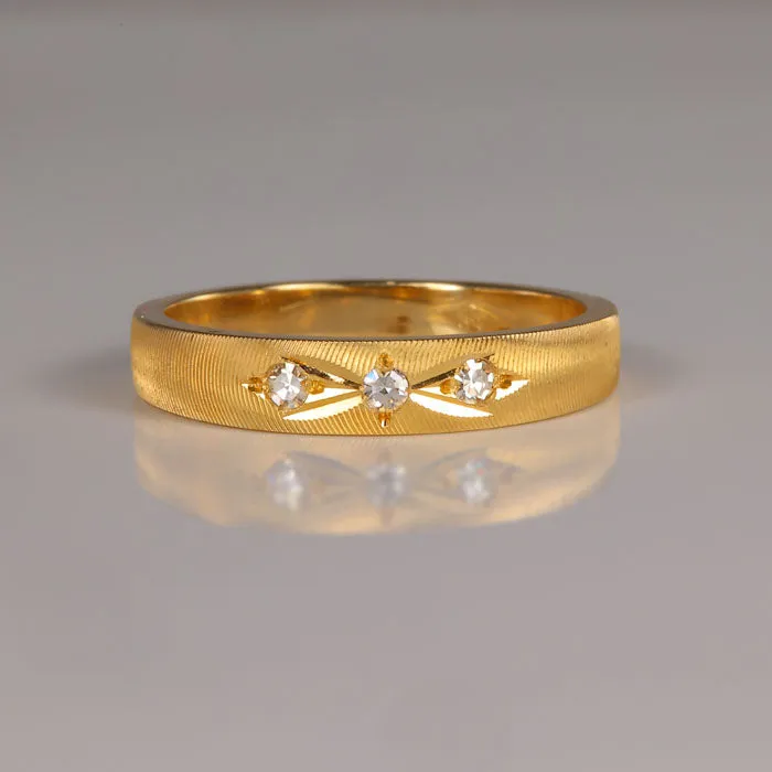 Rings Moriartys Gem Art 14K Yellow Gold Fine Diamond Accent Ring