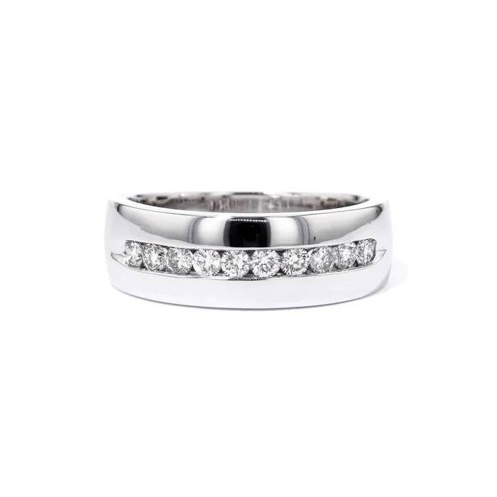 Rings Princess Bride Diamonds 75mm White Gold Channel Diamond Band