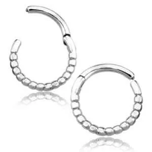Rings Tulsa Body Jewelry Beaded Hinged Segment Ring