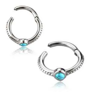 Rings Tulsa Body Jewelry Gem Beaded Hinged Segment Ring