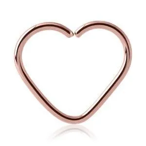 Rings Tulsa Body Jewelry Heart Shaped Rose Gold Continuous Ring