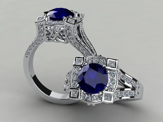 Rings vendorunknown Custom Ring With Rare Natural Color Blue Sapphire 265 Carat Rings vendorunknown Custom Ring With Rare Natural Color Blue Sapphire 265 Carat