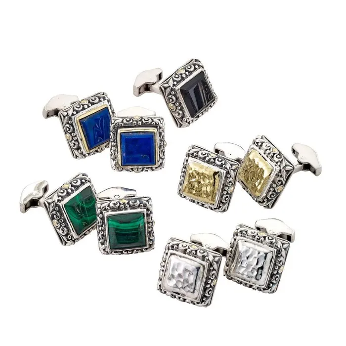 Samuel B PreStyled Sets Solomon Cufflinks Gold