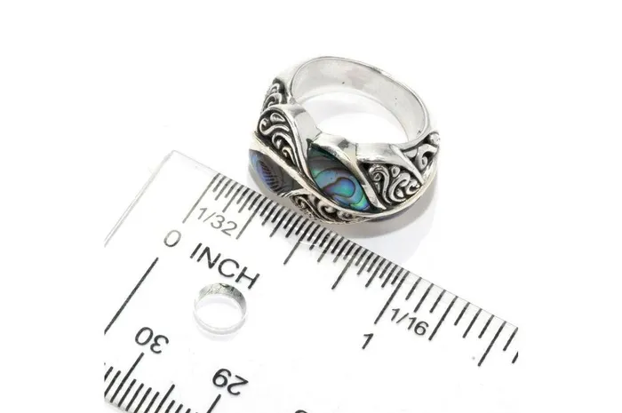 Samuel B Rings Cascada Leaf Ring Paua