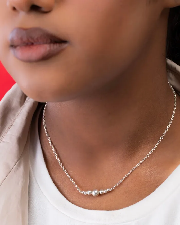 Seven Silver Balls Necklace KOAY Silver Store Necklaces Seven Silver Balls Necklace KOAY Silver Store Necklaces