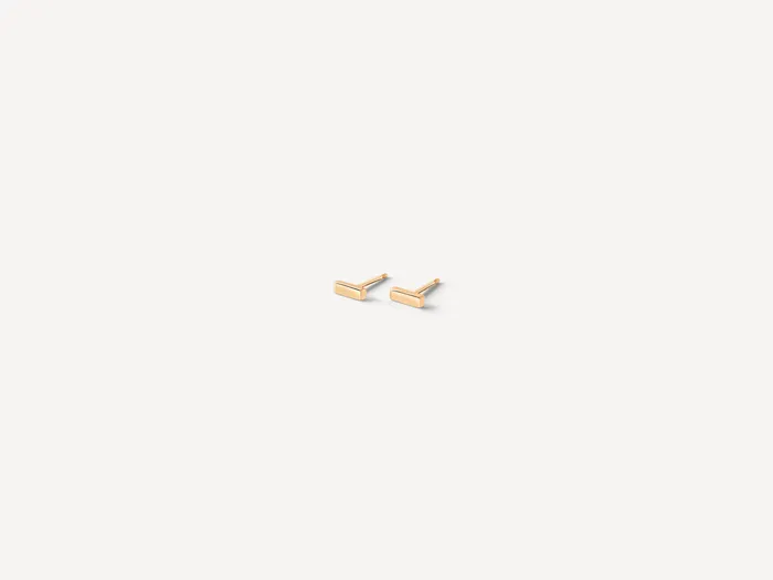 Sheena Marshall Jewelry PreStyled Sets Flat Bar Studs Solid Gold