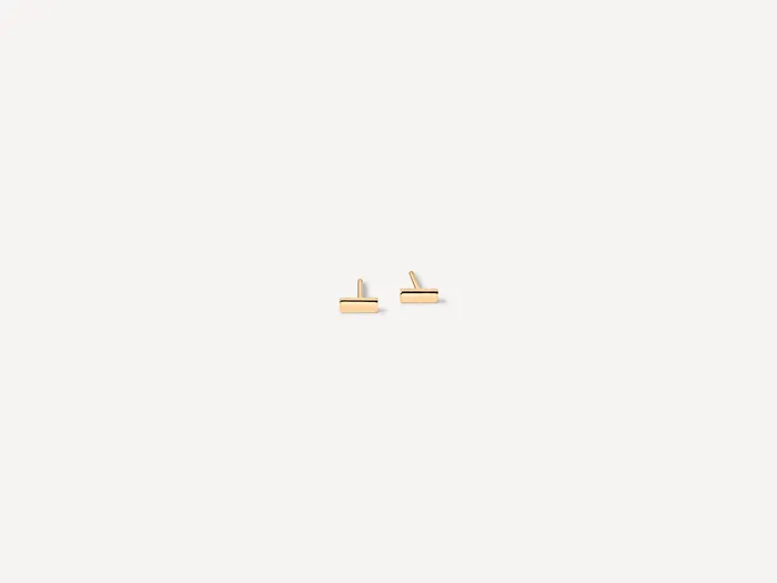 Sheena Marshall Jewelry PreStyled Sets Flat Bar Studs Solid Gold