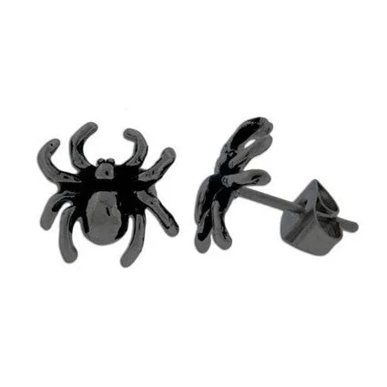 Spider Black Stud Earrings Tulsa Body Jewelry Earrings