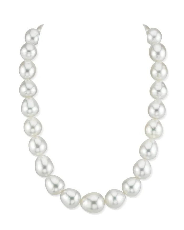 SPT Necklaces 1113mm White South Sea Drop Oval Pearl Necklace AAA Quality SPT Necklaces 1113mm White South Sea Drop Oval Pearl Necklace AAA Quality