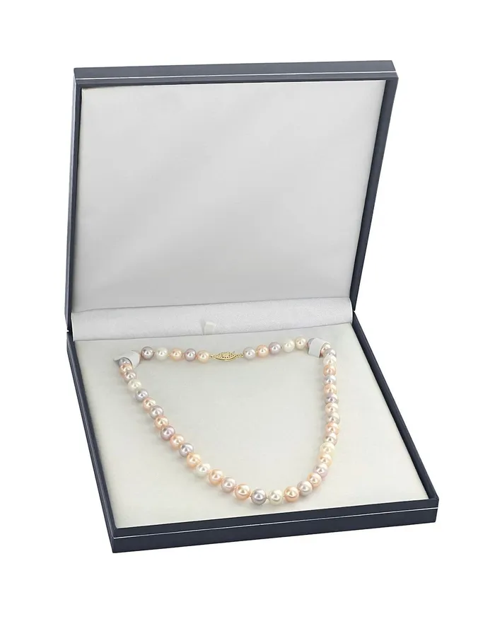 SPT Necklaces 7075mm Freshwater Multicolor Pearl Necklace AAAA Quality