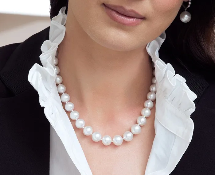 SPT Necklaces White South Sea Pearl Necklace 80100mm AAAA Quality