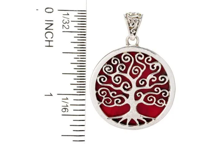 Tree Of Life Pendant Coral Samuel B Necklaces