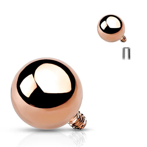 Tulsa Body Jewelry Earrings 16g Ball Rose Gold End