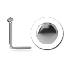 Tulsa Body Jewelry Earrings Disc Titanium LBend Nose Stud