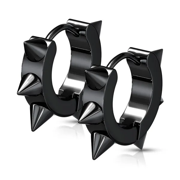 Tulsa Body Jewelry Earrings Spikey Hinged Hoop Earrings Tulsa Body Jewelry Earrings Spikey Hinged Hoop Earrings