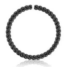 Tulsa Body Jewelry Rings 16g Braided Black Continuous Ring