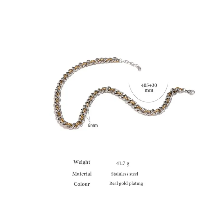 TwoTone Chain Necklace Mabel Love Co Necklaces