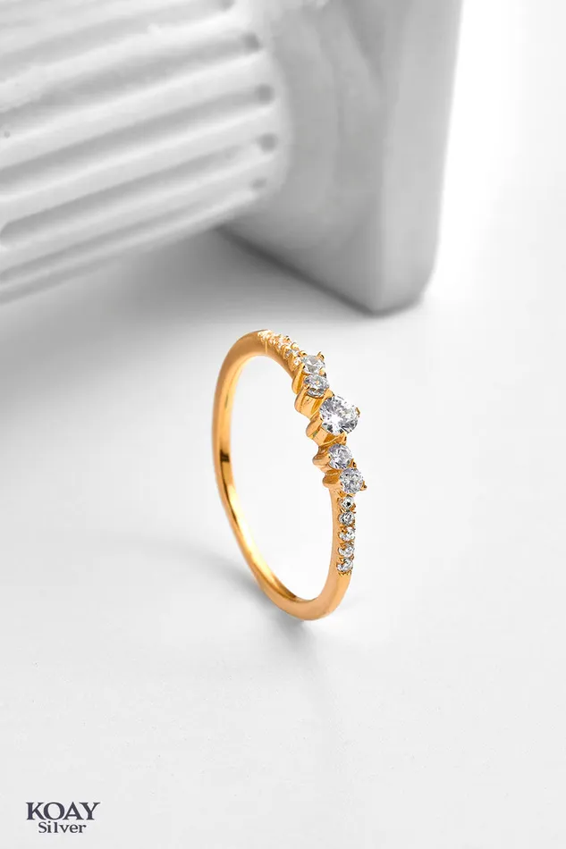 Zircon Ring 052GP KOAY Silver Store Rings