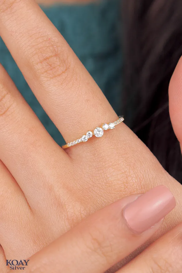 Zircon Ring 052GP KOAY Silver Store Rings